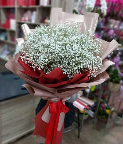 Букет цветов из: Гипсофила в Троицкой Краснодарского края