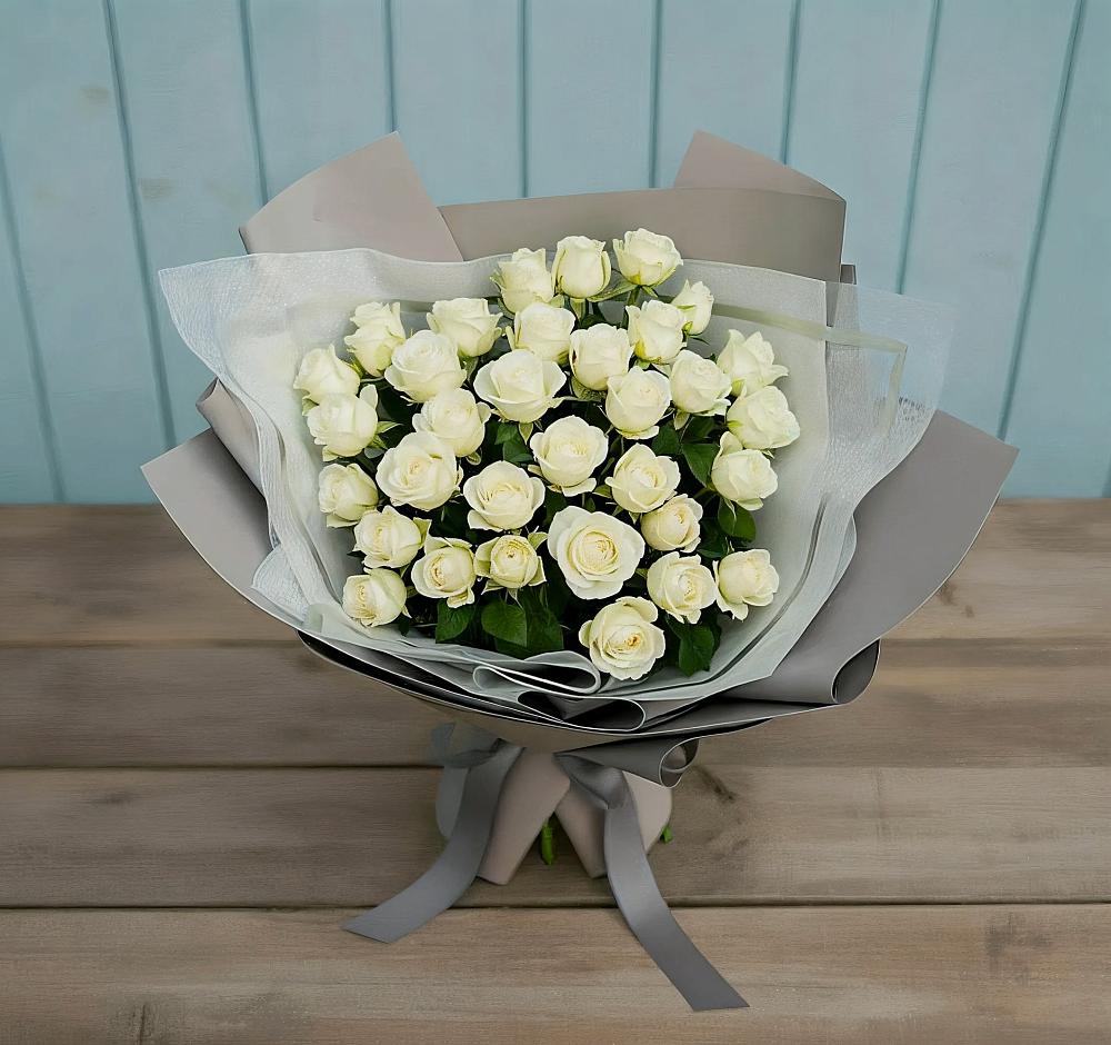 Букет Белоснежная нежность в Троицкой Краснодарского края