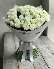 Букет 35 Белых роз в Троицкой Краснодарского края