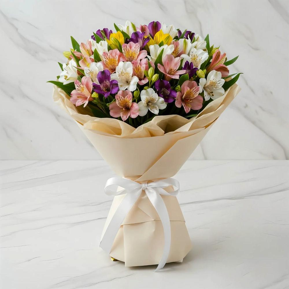 Букет цветов из: Альстромерии в Троицкой Краснодарского края