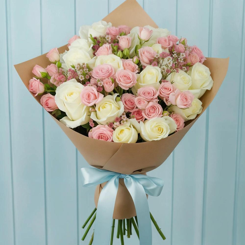 Букет цветов из: Розы в Троицкой Краснодарского края