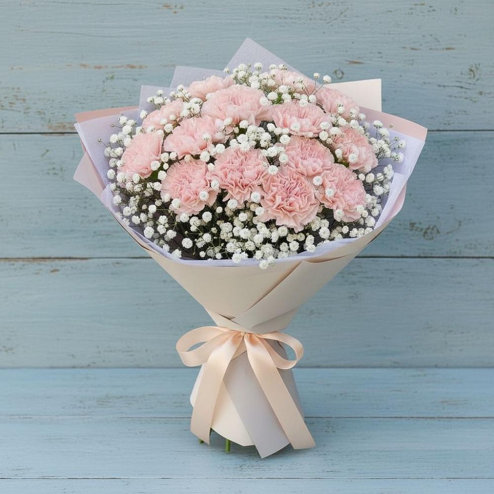 Букет цветов из: Гвоздики в Троицкой Краснодарского края