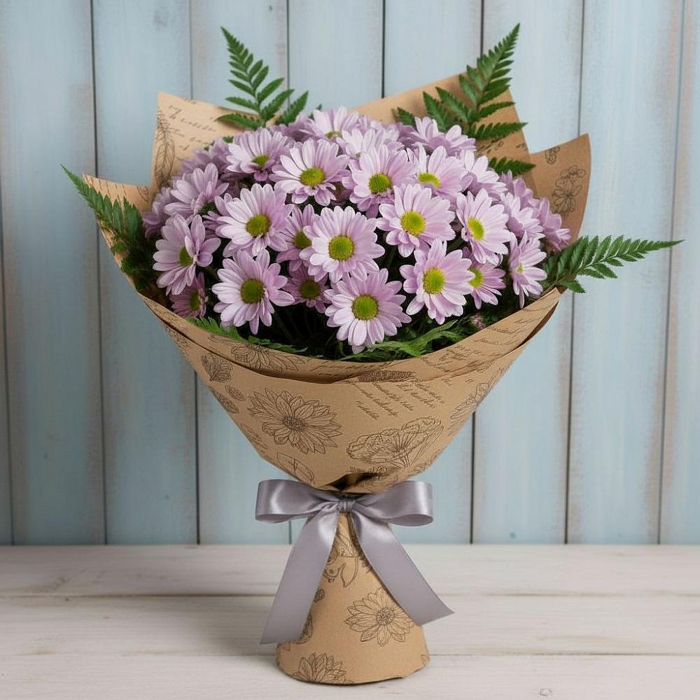 Букет цветов из: Хризантемы в Троицкой Краснодарского края