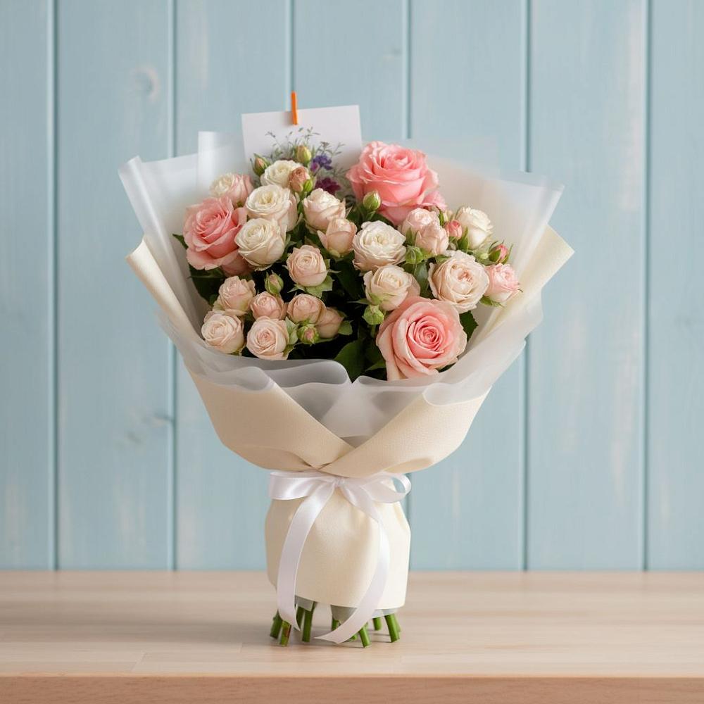 Букет цветов из: Розы в Троицкой Краснодарского края