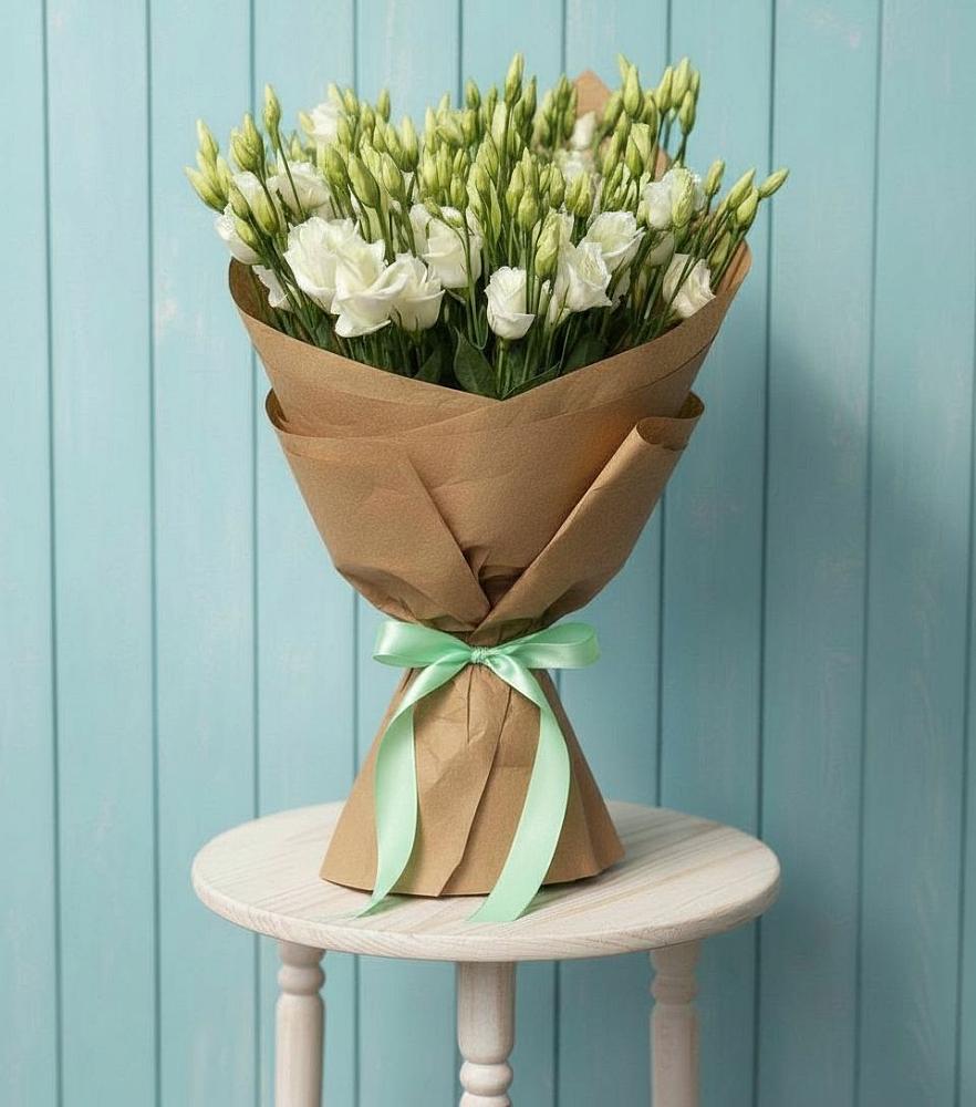 Букет цветов из: Лизиантусы в Троицкой Краснодарского края