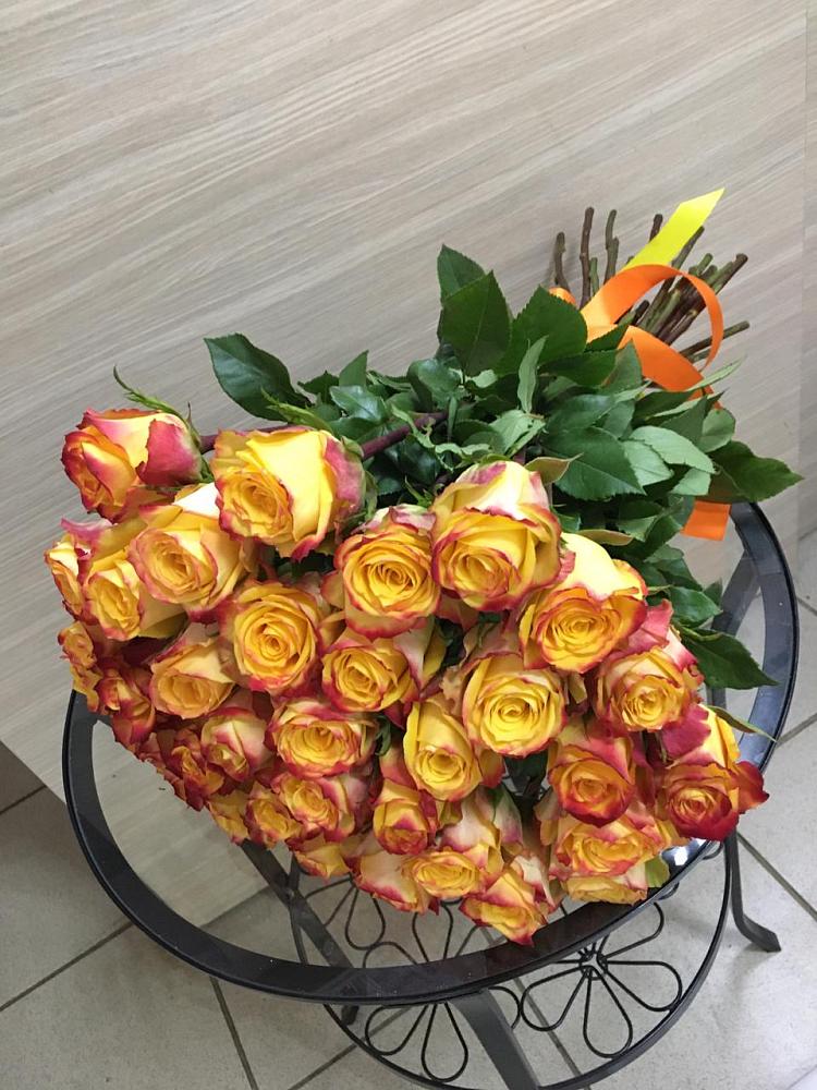 Букет Желтые розы в Троицкой Краснодарского края