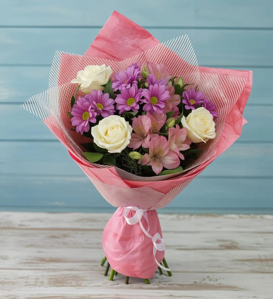 Букет цветов из: Герберы в Троицкой Краснодарского края