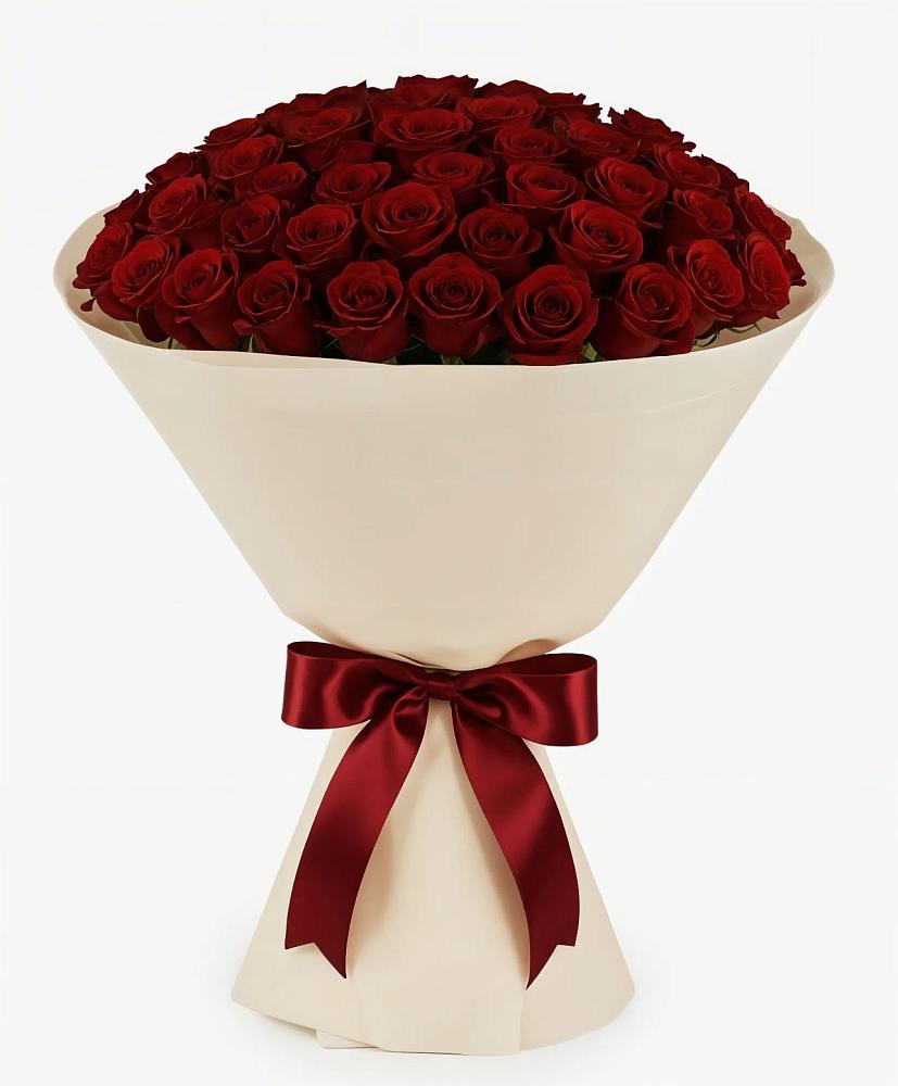 Букет 101 Бордовая роза Блэк Бакарра в Троицкой Краснодарского края