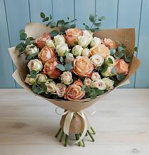 Букет цветов из:  Альстромерии и Розы #REPLACE_PRED# Троицкой Краснодарского края